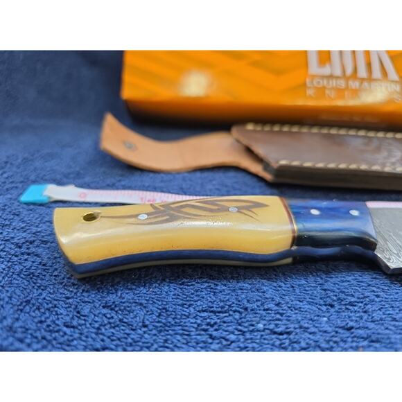 Hunting Bowie Knife 11 Inch, Custom Made Forged Damascus Blade LMK Knives #8039 - Picture 3 of 7